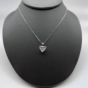 14K White Gold Lab Diamond Pendant
