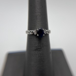 10k White Gold September Birthstone Ring