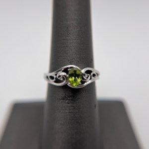 10k White Gold August Birthstone Ring