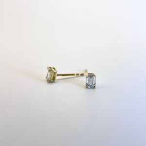 14k Yellow Gold Lab Diamond Stud Earrings