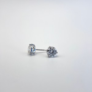 14k White Gold Lab Diamond Stud Earrings