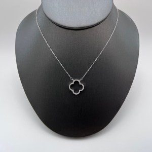 10k White Gold Diamond Pendant